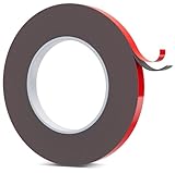 QUTIASE Doppelseitiges Klebeband Extra Stark, Doppelklebeband 10mm Breit / 10m Länge, Wasserfest Multifunktionales Montageklebeband Klebestreifen, für Auto kfz, Wand, Wohn Möbel, LED-Streifen