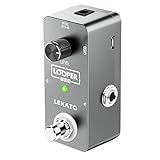 LEKATO Looper-Pedal,Gitarren-Looper-Effekt-Pedal Loop-Pedal Unlimited Overdubs Loop-Station 5 Minuten Looping-Zeit mit USB-Kabel für Gitarren-Bass