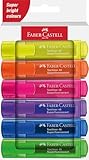 Faber-Castell 254646 - Textmarker Set 46, 6er Etui, Neon Farben, mit langlebiger Keilspitze, Strichbreite 1-5 mm, nachfüllbar