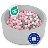 Selonis Bällebad Kinder 90x30cm Bällepool für Baby 200 Bälle Enthalten