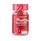 Vitamin Gummibärchen Multivitamin Fruchtgummis - Großpackung 1 Monat - Vegan - Glutenfrei - 13 Essentielle Vitamine für Kinder von Novomins