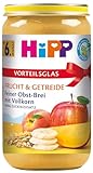 HiPP Bio Frucht & Getreide Feiner Obst-Brei mit Vollkorn, 6er Pack (6 x 250g)