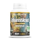 Bio Johanniskraut - St John's Wort - 400 mg - Hypericin - 200 Tabletten | Premium Naturprodukt & Rein pflanzlich