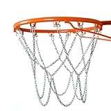 yeesport 12 Hooks Basketball Netze Basketballnetz Metall Ersatznetz Basketballnetz Wetterfest Outdoor Mit Ständer Für Draußen Kleiner Basketballkorb