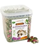 petifool Blütenzauber 360g - Ergänzungsfutter für Nager - natürliches Nagerfutter für Kaninchen, Meerschweinchen, Hamster, Chinchilla & mehr - ohne künstliche Zusätze - 100% Natur -artgerechtes Futter