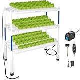 (2024 Upgraded Version) LAPOND Hydroponik-Anbausystem mit 108 Pflanzplätzen, 3 Ebenen aus lebensmittelechtem PVC-U Rohren, Hydroponik-Anbaukit Gartensystem für Obst und Gemüse