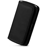 moex Mesh Case für OnePlus 7 Pro Gürteltasche mit Klettverschluss horizontal, Handy Holster mit Gürtelclip Robustes Nylon, Handytasche quer mit Halterung für Gürtel, Schwarz