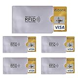 5X RFID Schutzhülle Blocker NFC Datenschutz Abschirmung EC Karte Kreditkarte