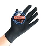 Baumwollhandschuhe (Dermatest: Sehr Gut) - Schwarze Handschuhe aus 100% Baumwolle, Weiche Schutzhandschuhe, 2 Paar Stoffhandschuhe