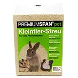 PREMIUMSPAN pet Kleintier-Streu Hobelspäne, 60l – 3.5 kg