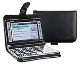 CalcCase Schutztasche für Translator Casio EW-G 6000 C / 7000 C - Schutzhülle für elektronischen Übersetzer - Electronic Translator Casio - Schwarz Kunstleder mit Magnetverschluss