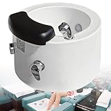 Tragbare Fuß-Spa-Badewanne mit verstellbarem Fußpedal und LED-Lichtern, Heiß- und Kaltwasserfunktion, Tieffußbad Spa mit automatischem Ablauf für den Heimgebrauch