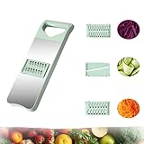 Gemüseschneider, Edelstahl Julienneschneider, Hobel Gemüse mit 3 Formen, Reibe für Gemüse,Vegetable Chopper für Stifte, Scheiben (G-1)