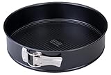 Zenker Springform mit Flachboden Perfect Black Ø 30 cm – Hochwertige Backform aus Stahlblech, Antihaftbeschichtung, Hitzebeständigkeit: +230 °C, Made in Germany