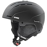 uvex Stance - robuster Skihelm für Damen und Herren - individuelle Größenanpassung - optimierte Belüftung - Black matt - 54-58 cm