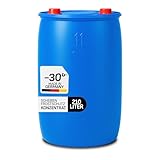 BAUER BLUE Scheibenfrostschutz Konzentrat -30°C | 210L Fass | Scheibenreiniger mit Citrusduft | Für Auto, LKW, Nutzfahrzeuge | Großgebinde für Werkstätten, Speditionen & Fuhrparks | Made in Germany