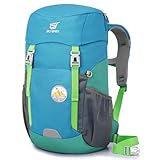 SKYSPER Wanderrucksack Kinder 15L für Jungen & Mädchen Kinderrucksack mit Brustgurt für 6-12 Jahre Rucksack Kinder Wandern Outdoor
