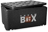 THERM BOX Styroporbox Groß GN 1/1 Innen: 54x34,5x24cm 46-Liter Isolierbox Warmhaltebox Kühlbox Thermobehälter Wiederverwendbar