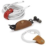 Londo OTTO337 Echtleder Kopfhörer Ohrhörer und Kabel Organizer Set
