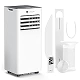 DR.PREPARE Mobiles Klimagerät 9000 BTU, 4 in 1 Mobile Klimaanlage mit Abluftschlauch, Kühlen&Ventilieren&Entfeuchten, Ventilator & Schlafmodus mit Fernbedienung, kühlt bis zu 30m², 1-24H Timer