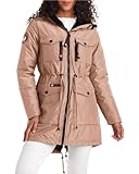 CANADA WEATHER GEAR Damen Wintermantel - Heavyweight Sherpa Lined Anorak Parka - Heavyweight Outerwear Jacket for Women S-XL, Toffee, L