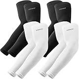 YQXCC 4 Paare Kühlung UV-Schutz Ärmlinge, UPF 50+ Arm Sleeves Tattoo Cover für Frauen Männer Radsport Golf Radfahren