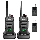 Retevis RT648H Walkie Talkie Lizenzfrei, IP67 Funkgeräte 3-Fach Geschützt, Integriertes Display, Typ-C/Basisladung, 1500 mAh, Funkgerät mit Großer Reichweite für Logistik, Lager (2er-Pack)