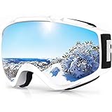 Findway Skibrille, Snowboard Brille für Brillenträger Herren Damen Erwachsene Jugendliche OTG UV-Schutz Kompatibler Helm Anti Fog Skibrillen Sphärisch Verspiegelt