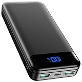 Enerwow Power Bank, 27000mAh Powerbank PD 30W Schnellaufladung Externe Handyakkus mit Digitaldisplay, USB C Tragbares Ladegerät mit iPhone 15 14 13 12 Pro Max, Samsung und Andere Geräte