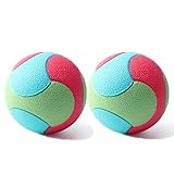 Coogime 2 Stück Hundeball aus Naturkautschuk, Jagdball für Hunde Hundespielzeug Gummiball mit 5,5cm /6,5cm/7.5cmRobuster und vielseitiger Ball (6.5cm)