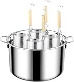 Nudelkocher-Set aus Edelstahl mit Siebkorb, Mehrzweck-Kochtöpfe zum Dämpfen, Kochen und Schmoren – perfekt für Zuhause Esszimmer & Küchenutensilien