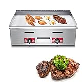 XNZJHPP Edelstahl-Gasbrenner, Tisch-Gasgrill, Tischgrill, Stahl-Grillplatte, Teppanyaki-Kochplatte, unsere Plancha ist für die Gastronomie im Freien (720b)