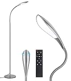 OUTON Stehlampe LED Dimmbar 12W 1080LM, Stehlampen mit Fernbedienung, 4 Farbtemperatur und Touch Steuerung, 1H Timer & Memory Funktion, Leselampe Stehlampe für Wohnzimmer Schlafzimmer Büro