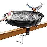 MERYSAN Vogeltränke, Vogeltränke Balkon Groß Balkongeländer Garten Modern Vogelbad, Vogeltränke Groß Frostsicher Winterfest Vogeltränke Hängend für Balkongeländer (A)