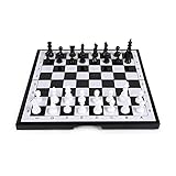 Schachspiel 7.87''8.43''11.81 ‚‘ Zoll Magnetic Travel Chess Set mit Folding Schachbrett Brettspiel leicht zu tragen für Anfänger für Kinder und Erwachsene Magnetisches faltbares Schachbrett