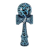 Luntfeiy Spielzeug Aussen Sports Kendama Spielzeug Ball Kinder und Erwachsene Aussen Ball Sportarten Riss Buchen Buntes Design Schwarz und Blau