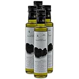 Food-United Trüffel-Öl 4x 250ml von TERRE FRANCESCANE extra natives Olivenöl mit schwarzem Trüffel-Aroma Premium-Trüffelöl aus Italien für Feinschmecker-innen und Gourmetküche