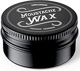 Charlemagne Moustache Wax - Schnurrbart Wachs - Bart Wachs Bartwichse Schnurrbart - Natürliche Inhaltsstoffe & echtes Bienenwachs -Bart Styling Wachs Bart Wax Bartwachs starker halt - Mustache Wax