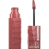 Maybelline New York flüssiger Lippenstift, Liquid Lipstick mit 16 Stunden Halt und glänzendem Finish, Super Stay Vinyl Ink, Nr. 35 Cheeky, 4,2 ml