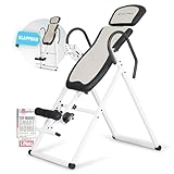 SportPlus Inversionsbank, klappbarer Schwerkrafttrainer, Inversion Table mit 4 oder 6 Inversionswinkel, Streckbank zur Entlastung der Wirbelsäule, Nutzergewicht bis 135 kg, Rückenstrecker
