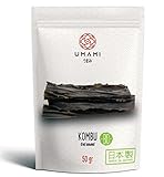 Umami Bio-Kombu-Algen getrocknet, aus japanischer Landwirtschaft, ausgezeichnete Qualität 50 g – aus den unberührten Meeren Japans, in der Sonne getrocknet, Ernte von höchster Qualität