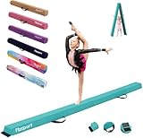 FBSPORT 270CM Faltender Schwebebalken, Gymnastik Balance Balken, Gymnastikboden Balken, Beflockungsschicht Balancierbalken, Balance Fitness Ausrüstung für Kinder
