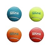 Outward Hound Squeaker Ballz - Hundespielzeug zum Apportieren - Größe S - 4er-Pack