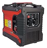 Morleos Inverter 2000 Watt 2x230V ECO-Modus Stromgenerator 4-Takt Stromerzeuger Benzin Notstromaggregat Stromerzeuger leise Stromaggregat Generator (inkl. Ölmangelsicherung & Überlastschutzschalter)