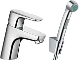 hansgrohe Ecos Wasserhahn mit Bidette Handbrause und Brauseschlauch 160 cm