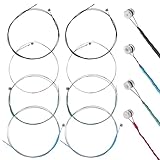 Violinsaiten, 8 Stück Geigensaiten Saiten Violinensaiten Universal Full Set (G-D-A-E) Violinen Stahlkern Violine Fiddle String Saiten Universal Violinsaiten Stahlkern Stahlsaiten für 1/2, 1/4 und 1/8