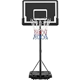 Yaheetech Mobiler Basketballständer Höhenverstellbarer Basketballkorb Korbanlage mit Rollen Basketballanlage für Indoor/Outdoor Verstellbare Korbhöhe 234 cm – 264 cm