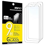 NEW'C 3 Stück, Panzer Schutz Glas für iPhone 14, 13, 13 Pro (6,1'), Frei von Kratzern, 9H Härte, HD Displayschutzfolie, 0.33mm Ultra-klar, Ultrabeständig