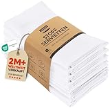Utopia Kitchen Stoffservietten [12er Pack, Weiß] 46x46 cm...