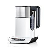 Bosch kabelloser Wasserkocher TWK8611P, Abschaltautomatik, Überhitzungsschutz, Temperaturwahl, Warmhaltefunktion, 1,5 L, 2400 W, weiß